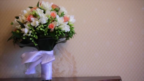 Bouquet de mariage blanc — Video