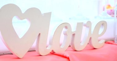 Dekor kelime aşk tablo düğün töreni