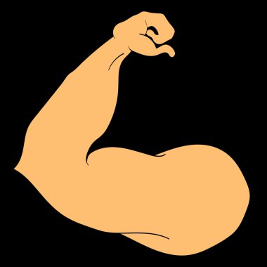 Büyük kaslı kol vücut geliştirmeci flex
