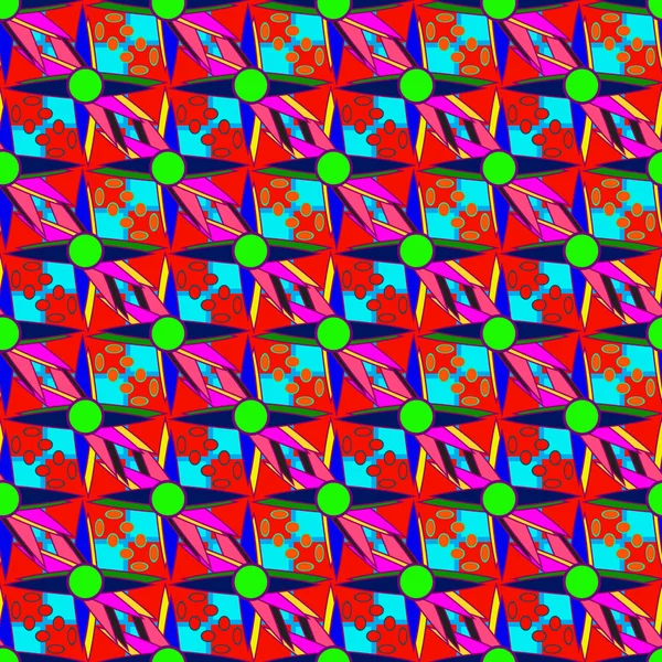 Padrão sem emenda colorido geométrico abstrato — Vetor de Stock