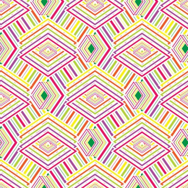 Çok renkli geometrik seamless rhombic modeli