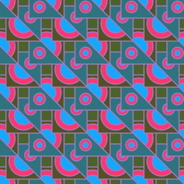 çok renkli geometrik seamless modeli