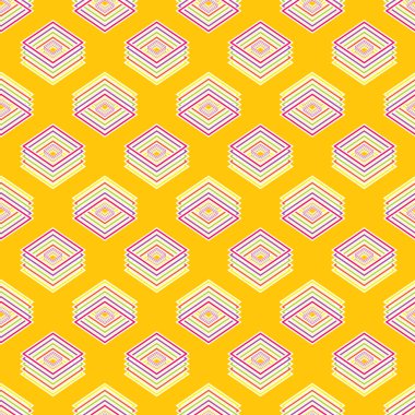 Çok renkli geometrik seamless rhombic modeli