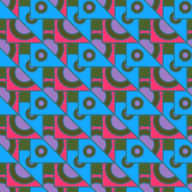 çok renkli geometrik seamless modeli