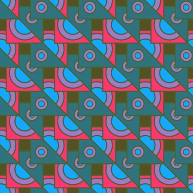 çok renkli geometrik seamless modeli