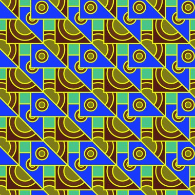 çok renkli geometrik seamless modeli