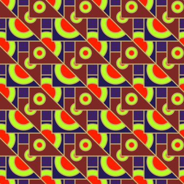 çok renkli geometrik seamless modeli