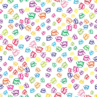 Doodles'ın deniz kabuklarını arka plan seamless modeli