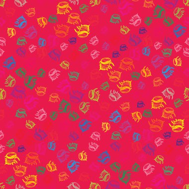 Doodles'ın deniz kabuklarını arka plan seamless modeli