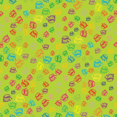 Doodles'ın deniz kabuklarını arka plan seamless modeli