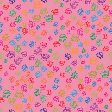 Doodles'ın deniz kabuklarını arka plan seamless modeli