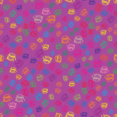 Doodles'ın deniz kabuklarını arka plan seamless modeli