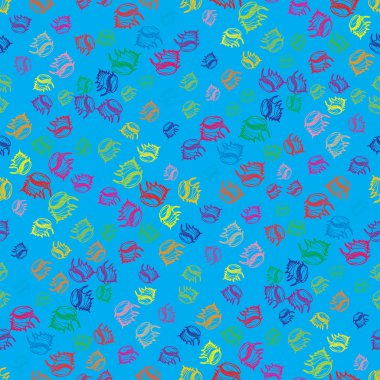 Doodles'ın deniz kabuklarını arka plan seamless modeli