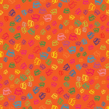 Doodles'ın deniz kabuklarını arka plan seamless modeli