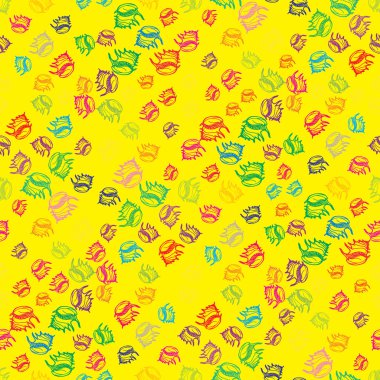 Doodles'ın deniz kabuklarını arka plan seamless modeli