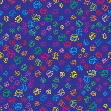 Doodles'ın deniz kabuklarını arka plan seamless modeli