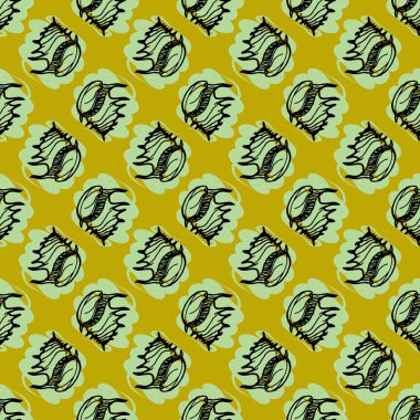 Doodles'ın deniz kabuklarını arka plan seamless modeli