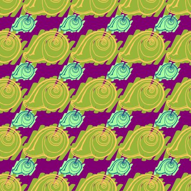 Doodles'ın deniz kabuklarını arka plan seamless modeli