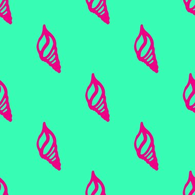 Doodles'ın deniz kabuklarını arka plan seamless modeli