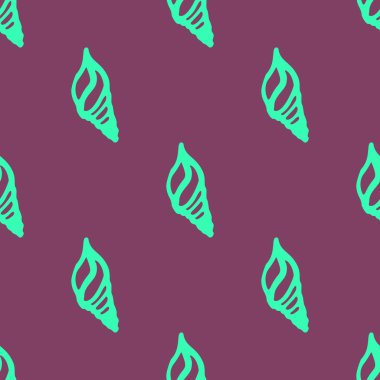 Doodles'ın deniz kabuklarını arka plan seamless modeli