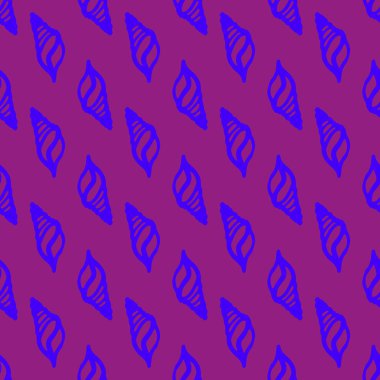 Doodles'ın deniz kabuklarını arka plan seamless modeli