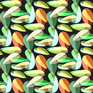 Parlak arka plan Dikişsiz desen çok renkli yapraklarda