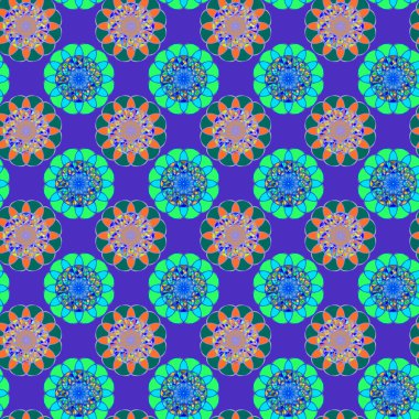 Coloful vitray kaleydoskop bir arka plan üzerinde şaşırtıcı yeni tasarım için dikişsiz desen bırakır