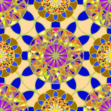 Kaleydoskop elmas bir arka plan üzerinde Dikişsiz desen bırakır