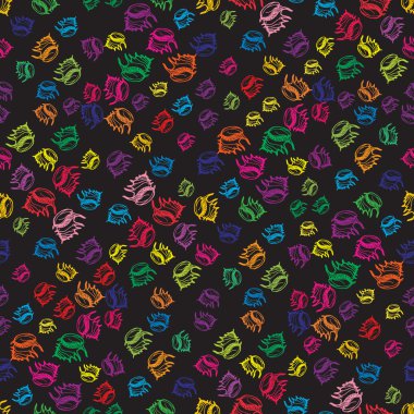 Doodles'ın deniz kabuklarını arka plan seamless modeli