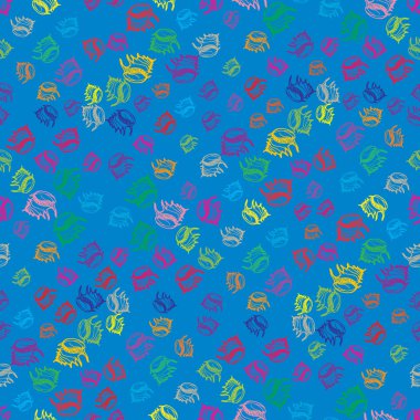 Doodles'ın deniz kabuklarını arka plan seamless modeli