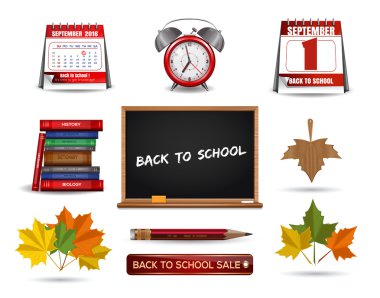 Simge 1 Eylül için ayarlanır. Okul simgeleri