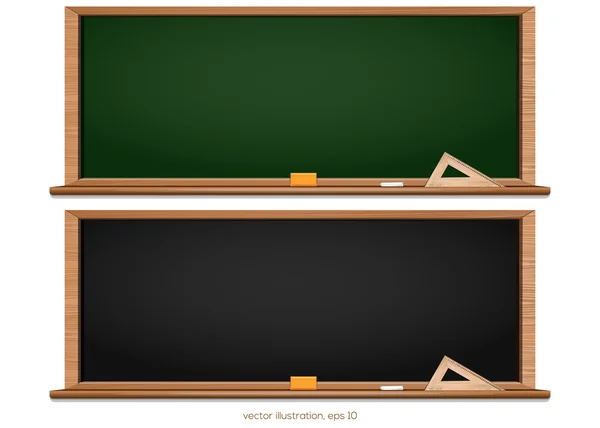 Blackboard. Chalkboard black and green — Stock Vector