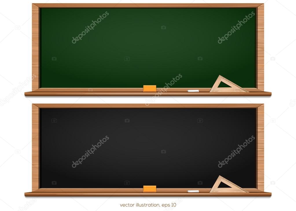 Blackboard. Chalkboard black and green Stock Vector Image by