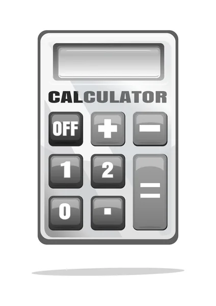 Kalkulator. Matematyki. Monochromatyczne ikony. Ilustracja wektorowa — Wektor stockowy