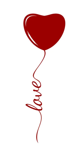 Куля Формі Червоного Серця Білому Тлі Дизайн Концепції Логотипу Love — стоковий вектор