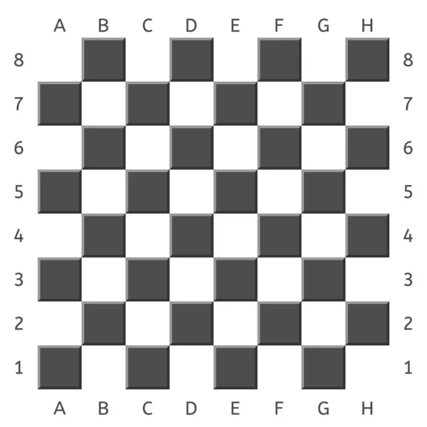 Schwarz Weißes Schachbrett Spiel Schachbrett Hintergrund Schachbrett Spielbrett Für Spielsteine — Stockvektor