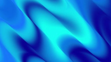 Mavi gradyan sıvı arka plan. Neon mavi dalgalar. Güzel, pürüzsüz ve nazik mavi eğimli büyüleyici çapraz akış