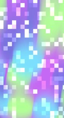 Kırpık mozaik veya pikselin karesiyle renkli bir arkaplan. Sunumlar, video projeleri ve modern dönüm noktası olan hareketli grafikler için harika. 4k portre