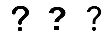 Soru Simgesi. Baloncuk soru ikonu. İzole edilmiş beyaz arkaplanda soru işareti sembolü. Soru işaretlerine göre ayarla. 