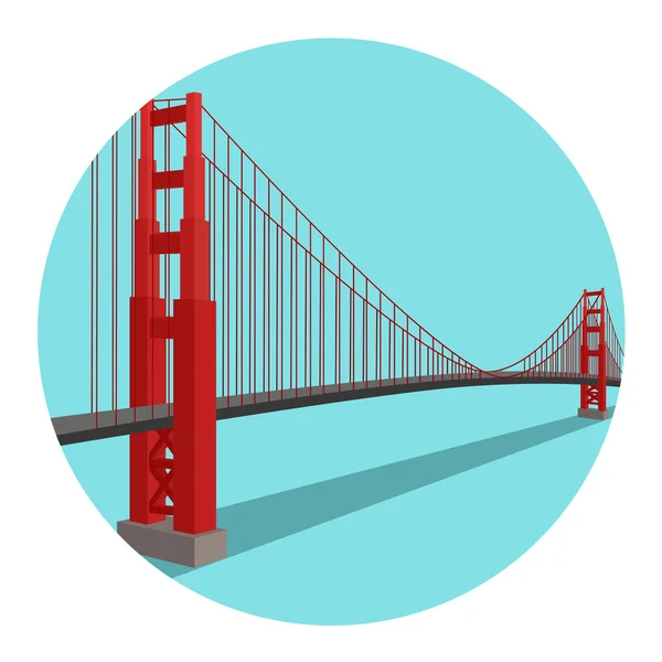 Puente de puerta de oro — Vector de stock