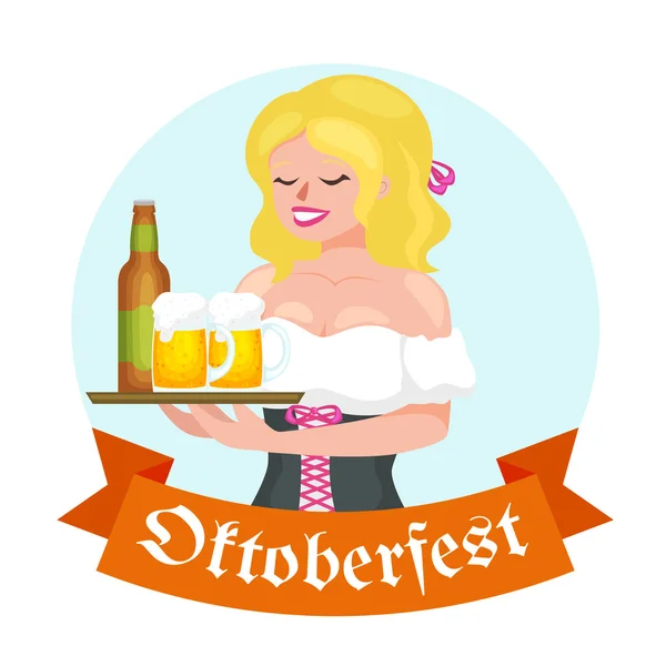 Ölfestivalen Oktoberfest — Stock vektor