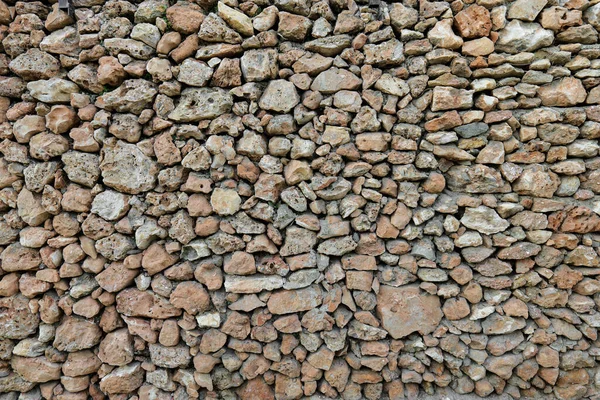 Panorama d'un très vieux mur de pierre en pierres naturelles — Photo