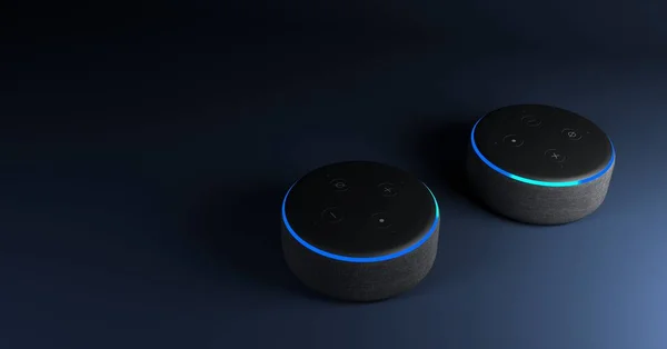 Rendering 3d del sistema di riconoscimento vocale Amazon Echo — Foto Stock