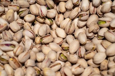 Çok Lezzetli Tuzsuz Fıstıkların Yakın Görüntüsü