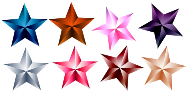 Renkli bir yıldızın vektör çizimi