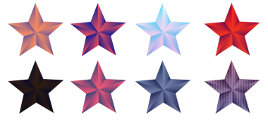 Renkli yıldız kümesi