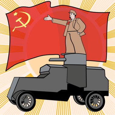 geleneksel Sovyet poster parodisi