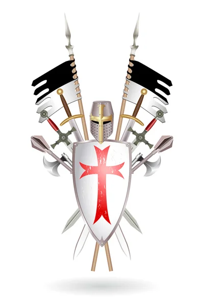 Templar's weapon — Stock Vector