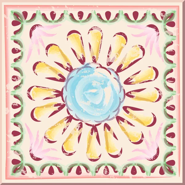 antika çini el boyalı