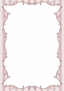 Retro Çizgisi Tuhaf El Çiçek Çerçevesi